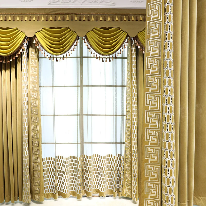 2022 European-style Thick Belgian Flannel Water-soluble Velvet Laser Embroidered Curtain Curtains for Living Dining Room Bedroom
2022 European-style Thick Belgian Flannel Water-soluble Velvet Laser Embroidered Curtain Curtains for Living Dining Room Bedroom