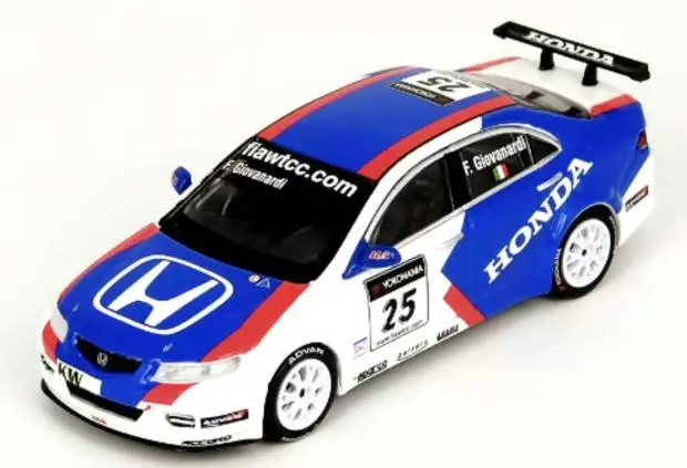 1:64 HONDA ACCORD Euro R (CL7) 25 игрушечные автомобили из сплава металлические Литые модели