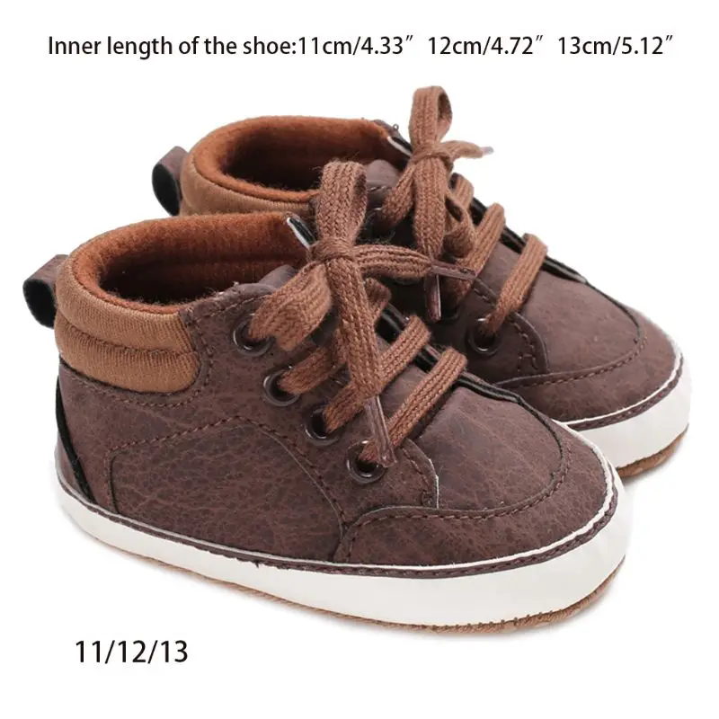 Infant Baby Boys High Top Faux Leather Sneakers Solid Color Lace Up Anti-Slip Soft Sole Toddler First Walkers Crib Shoes 0-18M
Infant Baby Boys High Top Faux Leather Sneakers Solid Color Lace Up Anti-Slip Soft Sole Toddler First Walkers Crib Shoes 0-18M