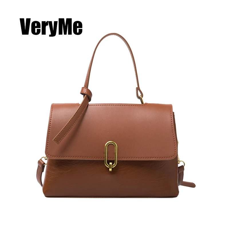 VeryMe High Quality Leather Women's Handbag All-Match Simple Shoulder Crossbody Bags Casual Solid Color Messenger Pack Sac Femme
VeryMe High Quality Leather Women's Handbag All-Match Simple Shoulder Crossbody Bags Casual Solid Color Messenger Pack Sac Femme