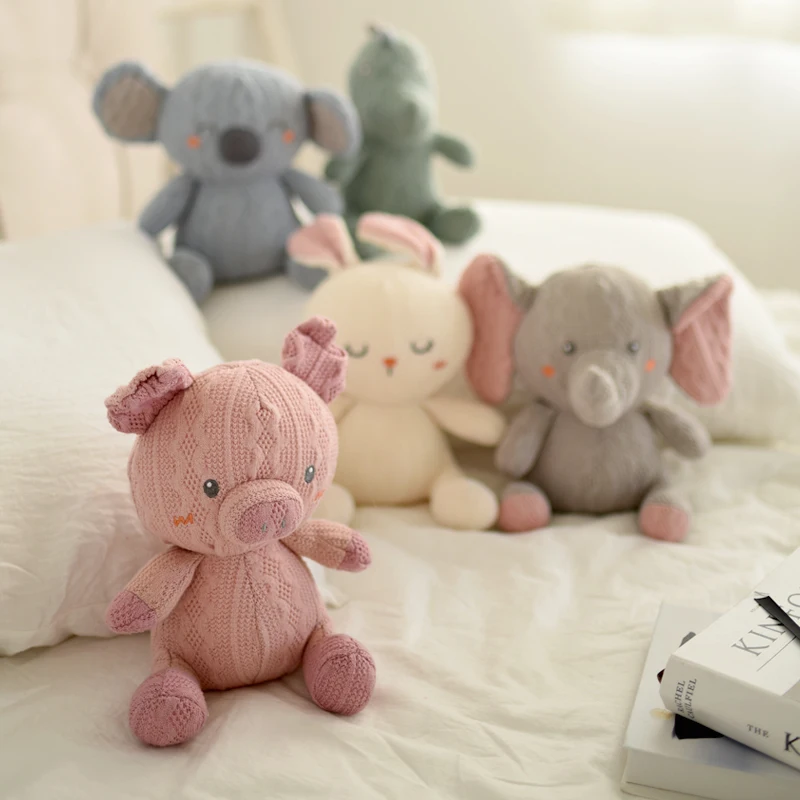 20cm Woolen Knitted Fabric Elephant Pig Rabbit Doll Stuffed Animal Koala Dinosaur Plush Toy Soft Sleeping Plushie For Baby Child
20cm Woolen Knitted Fabric Elephant Pig Rabbit Doll Stuffed Animal Koala Dinosaur Plush Toy Soft Sleeping Plushie For Baby Child