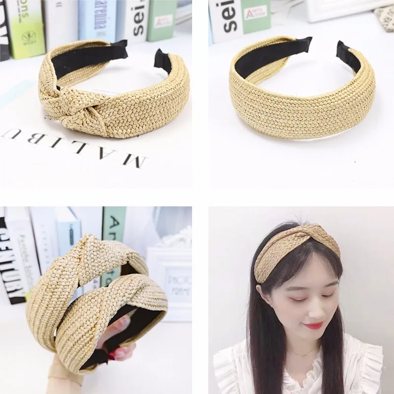 1PC Bohemian Hairband Summer Straw Weaving Knotted Headband for Women Cross Handmade Hair Hoop Hairband Hair Accessories New
1PC Bohemian Hairband Summer Straw Weaving Knotted Headband for Women Cross Handmade Hair Hoop Hairband Hair Accessories New