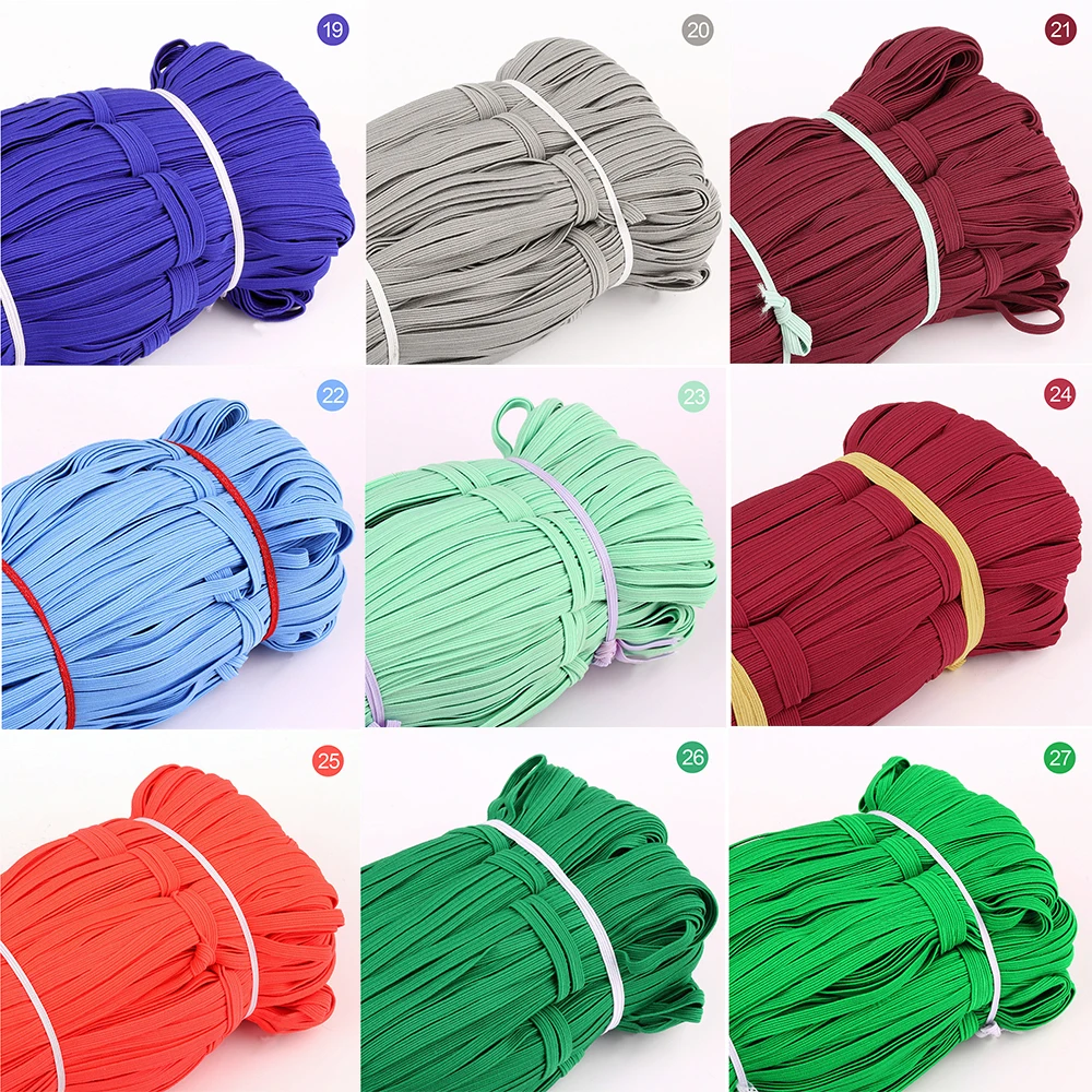 6mm Colorful Flat Elastic Bands High Elastic Rope Rubber Band Spandex Ribbon Sewing Band Garment Accessory Mask Elastic Band
6mm Colorful Flat Elastic Bands High Elastic Rope Rubber Band Spandex Ribbon Sewing Band Garment Accessory Mask Elastic Band