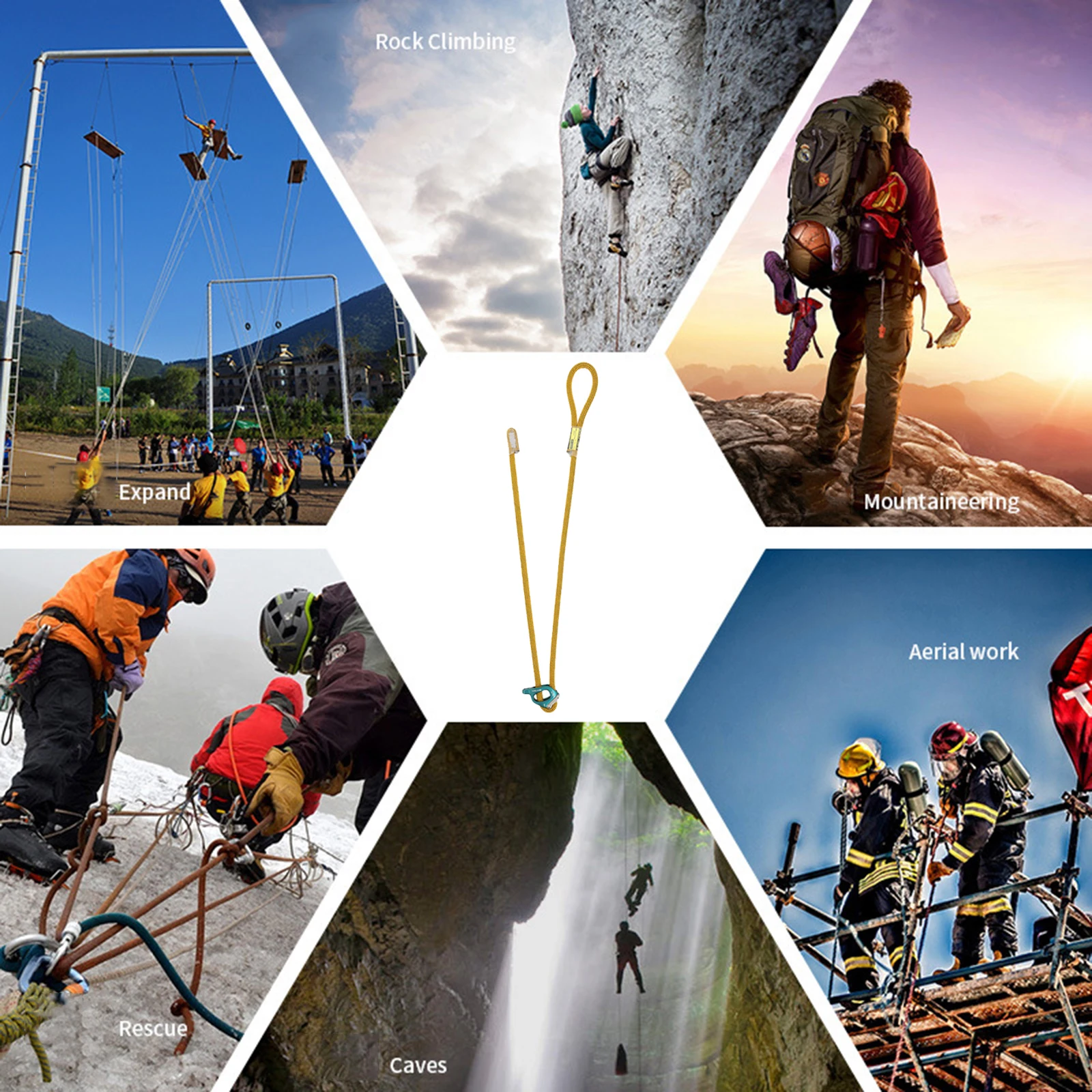 Professional Adjustable Positioning Lanyard Durable Restraint Harness Cord Fall Protection for Climbing
Professional Adjustable Positioning Lanyard Durable Restraint Harness Cord Fall Protection for Climbing
