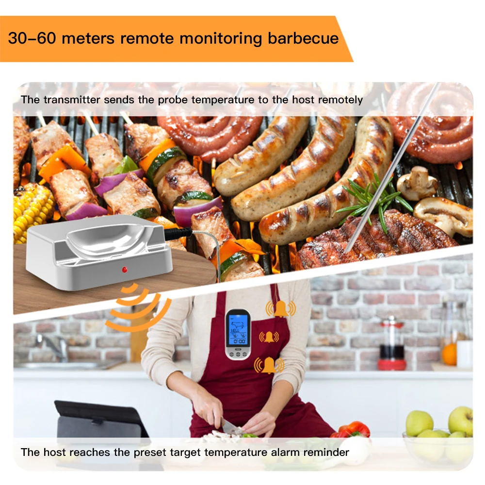 Wireless Thermometer Digital Kitchen Thermometer Meat Water Milk Cooking Food Probe BBQ Electronic Oven Thermometer Kitchen Tool
Wireless Thermometer Digital Kitchen Thermometer Meat Water Milk Cooking Food Probe BBQ Electronic Oven Thermometer Kitchen Tool