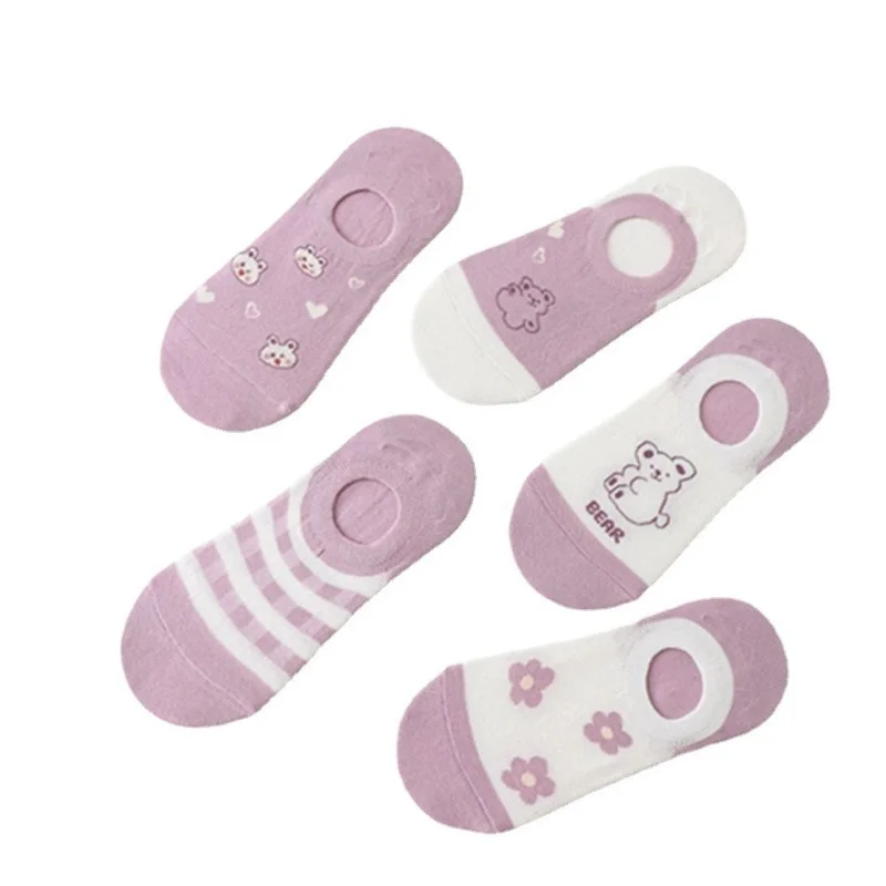 5pcs New Cartoon Purple Ladies Socks Short Girls Socks Blue Striped Flower Fresh Female Socks Invisible Socks
5pcs New Cartoon Purple Ladies Socks Short Girls Socks Blue Striped Flower Fresh Female Socks Invisible Socks