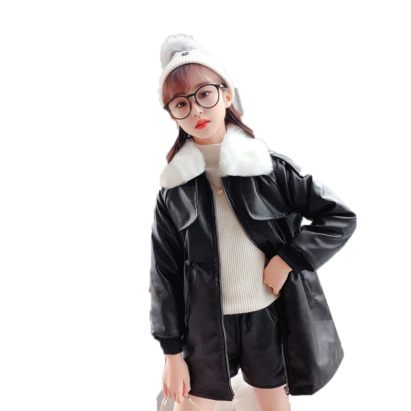 Winter PU Leather Jacket For Girls New 2021 Fashion Plus Cashmere Coat Keep Warm Slim Fur Follar Casual Children's Clothing
Winter PU Leather Jacket For Girls New 2021 Fashion Plus Cashmere Coat Keep Warm Slim Fur Follar Casual Children's Clothing