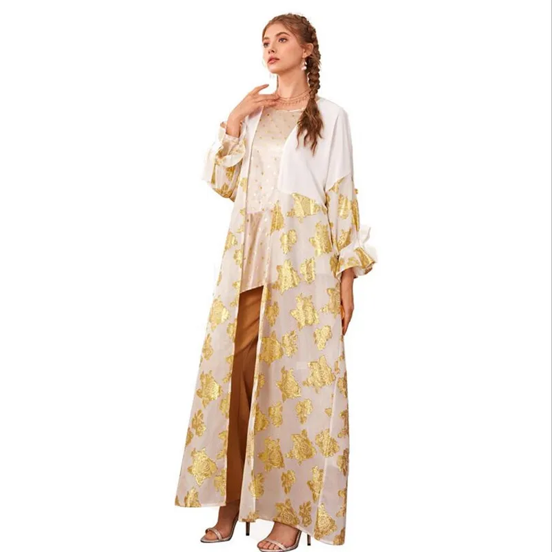 Lace Print Women Muslim Open Cardigan Abaya Long Maxi Dress Dubai Kimono Turkish Kaftan Clothing Islamic Arab Jilbab Middle East 
Lace Print Women Muslim Open Cardigan Abaya Long Maxi Dress Dubai Kimono Turkish Kaftan Clothing Islamic Arab Jilbab Middle East