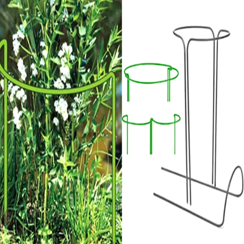 2 шт. опора для цветочных растений полукруглая металлическая рама