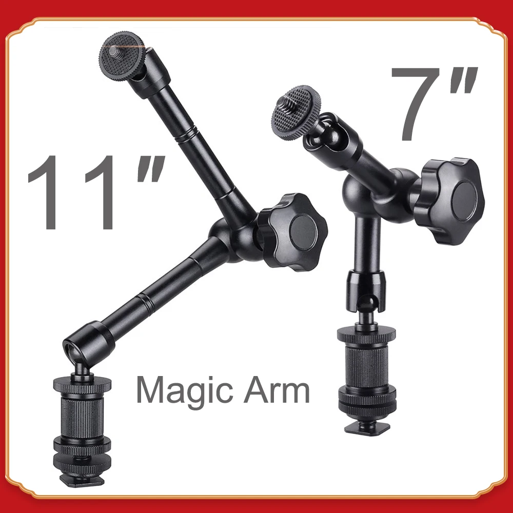 Metal Magic Arm Super Clip Crab Clamp Articulating Holding Arms for Flash LCD Monitor LED Video Light SLR DSLR Camera Accessory
Metal Magic Arm Super Clip Crab Clamp Articulating Holding Arms for Flash LCD Monitor LED Video Light SLR DSLR Camera Accessory