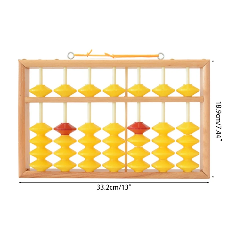 7 Column Non-Slip Hanging Wooden Abacus Chinese Soroban Educational Tool Mathmetic Calculator for Student Teacher
7 Column Non-Slip Hanging Wooden Abacus Chinese Soroban Educational Tool Mathmetic Calculator for Student Teacher