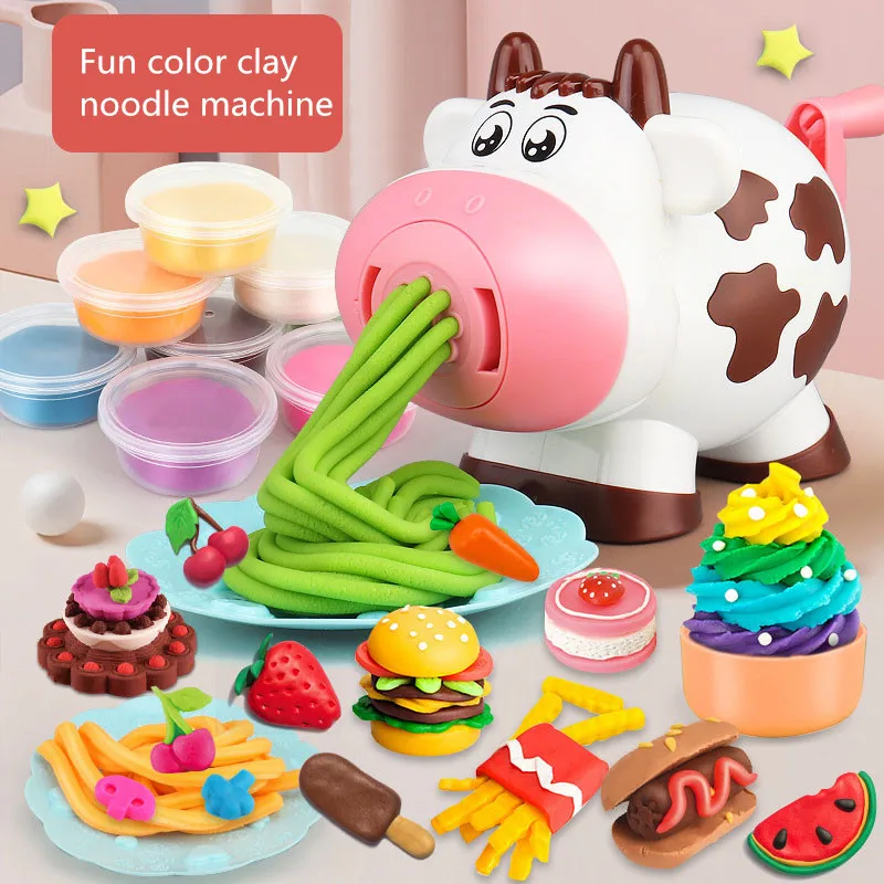 Play House Piggy Cow Noodle Machine Puzzle DIY Color Clay Barber Plasticine Toy 
Play House Piggy Cow Noodle Machine Puzzle DIY Color Clay Barber Plasticine Toy