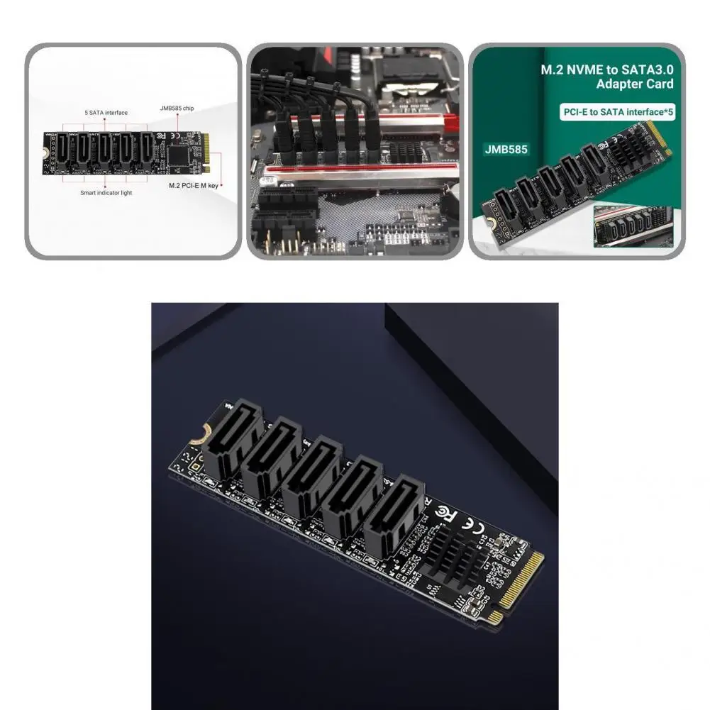 Быстрая передача, антиокислительный M.2 PCIE на жесткий диск с 5 портами SATA, компактный удлинитель, адаптер для цифровых устройств 
Быстрая передача, антиокислительный M.2 PCIE на жесткий диск с 5 портами SATA, компактный удлинитель, адаптер для цифровых устройств