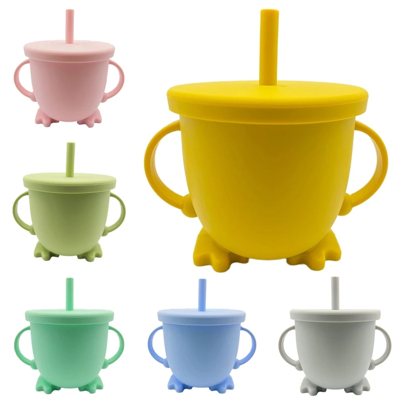 Silicone Baby Feeding Bottle Portable Double Handle Water Bottle Toddler Kids Learning Drinking Bottle Mugs With Straw Cup Lid
Silicone Baby Feeding Bottle Portable Double Handle Water Bottle Toddler Kids Learning Drinking Bottle Mugs With Straw Cup Lid