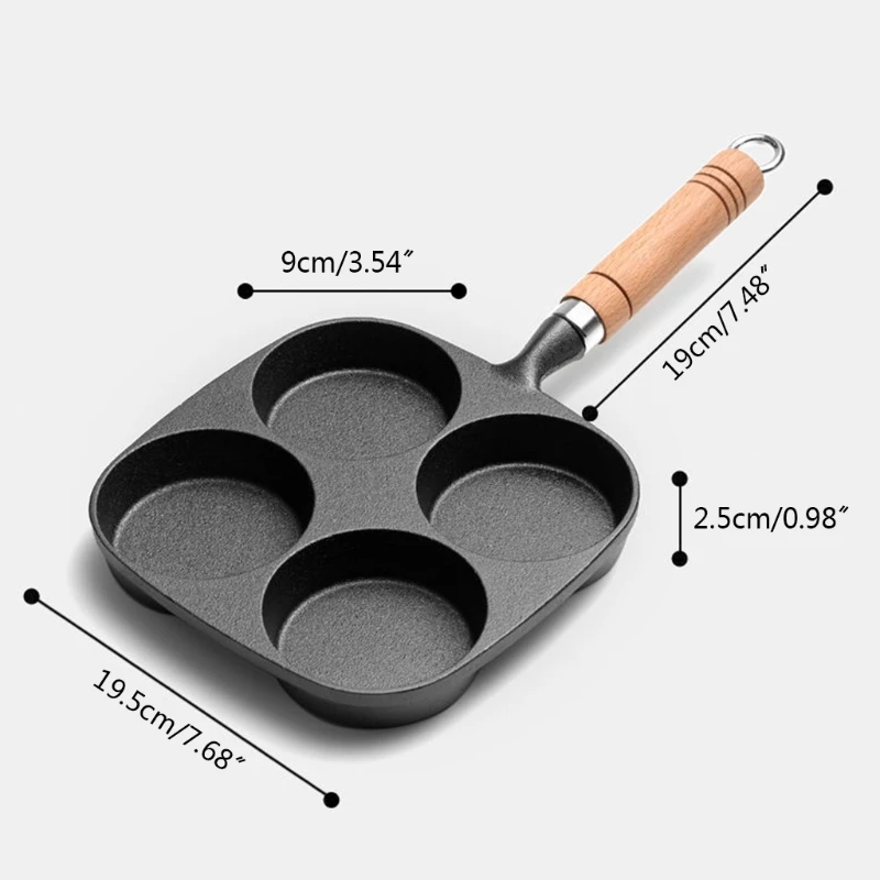 4 Holes Omelet Pan Burger Eggs Ham PanCake Maker Frying Pans Non-stick Breakfast Cooking Pot with Shovel Brush Gas Stove
4 Holes Omelet Pan Burger Eggs Ham PanCake Maker Frying Pans Non-stick Breakfast Cooking Pot with Shovel Brush Gas Stove