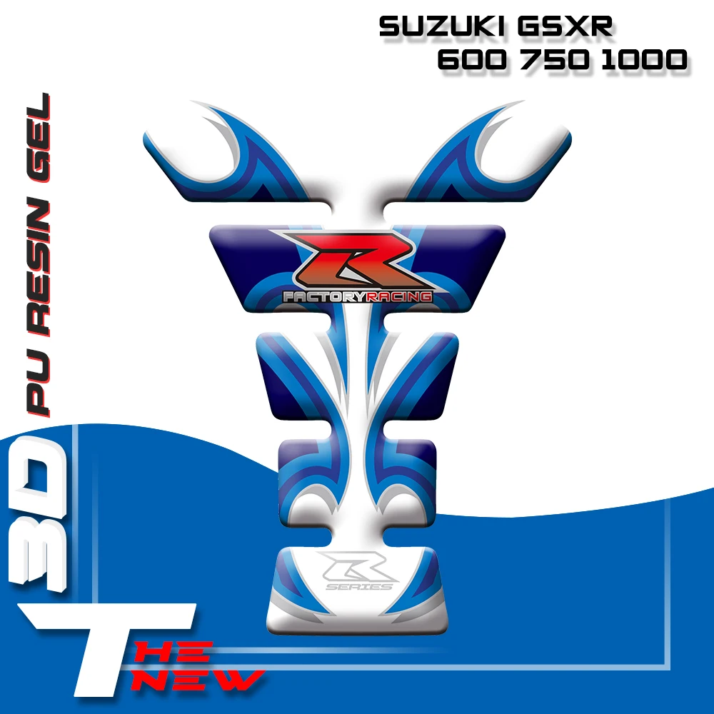 Мотоциклетная 3d наклейка с эмблемой на бак Защитная Наклейка для Suzuki GSXR 600 750