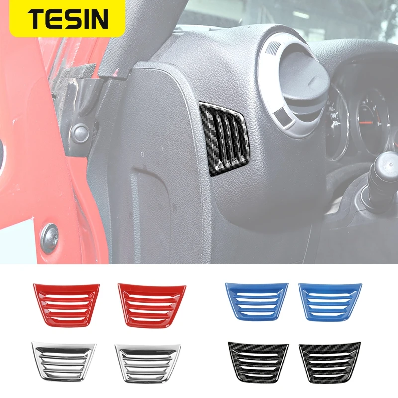 TESIN Carbon Fiber Car Center Consoles Side Air Outlet Vent Decoration Cover for Jeep Wrangler JK 2011-2017 Interior Accessories
TESIN Carbon Fiber Car Center Consoles Side Air Outlet Vent Decoration Cover for Jeep Wrangler JK 2011-2017 Interior Accessories