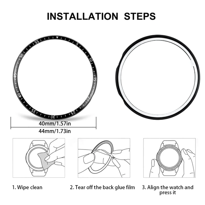 Metal Bezel Ring Case for Active2 Watch 40mm/44mm Styling Frame Cover Protection Watch Accessory High Quality and Brand New
Metal Bezel Ring Case for Active2 Watch 40mm/44mm Styling Frame Cover Protection Watch Accessory High Quality and Brand New