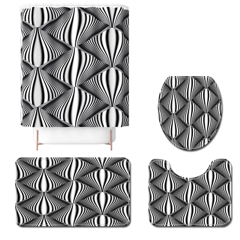 3D Printing Bathroom Carpet Rug Bath Mat and Waterproof Shower Curtain Set Home Decor Toilet Mat Non-slip Floor Carpet Mat
3D Printing Bathroom Carpet Rug Bath Mat and Waterproof Shower Curtain Set Home Decor Toilet Mat Non-slip Floor Carpet Mat
