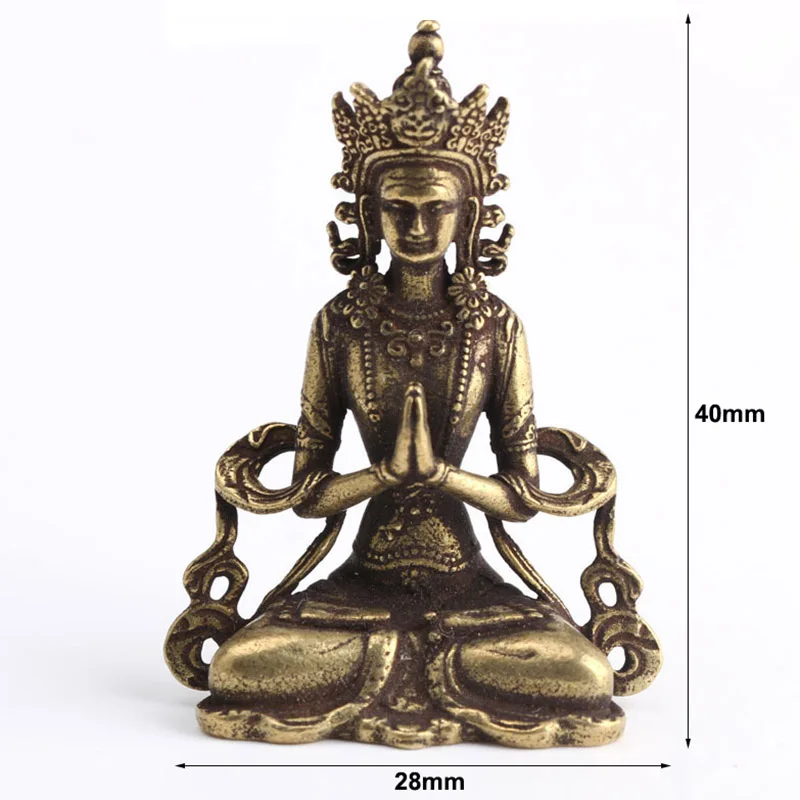 Mini Solid Copper Buddha Statue Ornament Miniature Figurines Home Office Decor 28*13*40mm
Mini Solid Copper Buddha Statue Ornament Miniature Figurines Home Office Decor 28*13*40mm