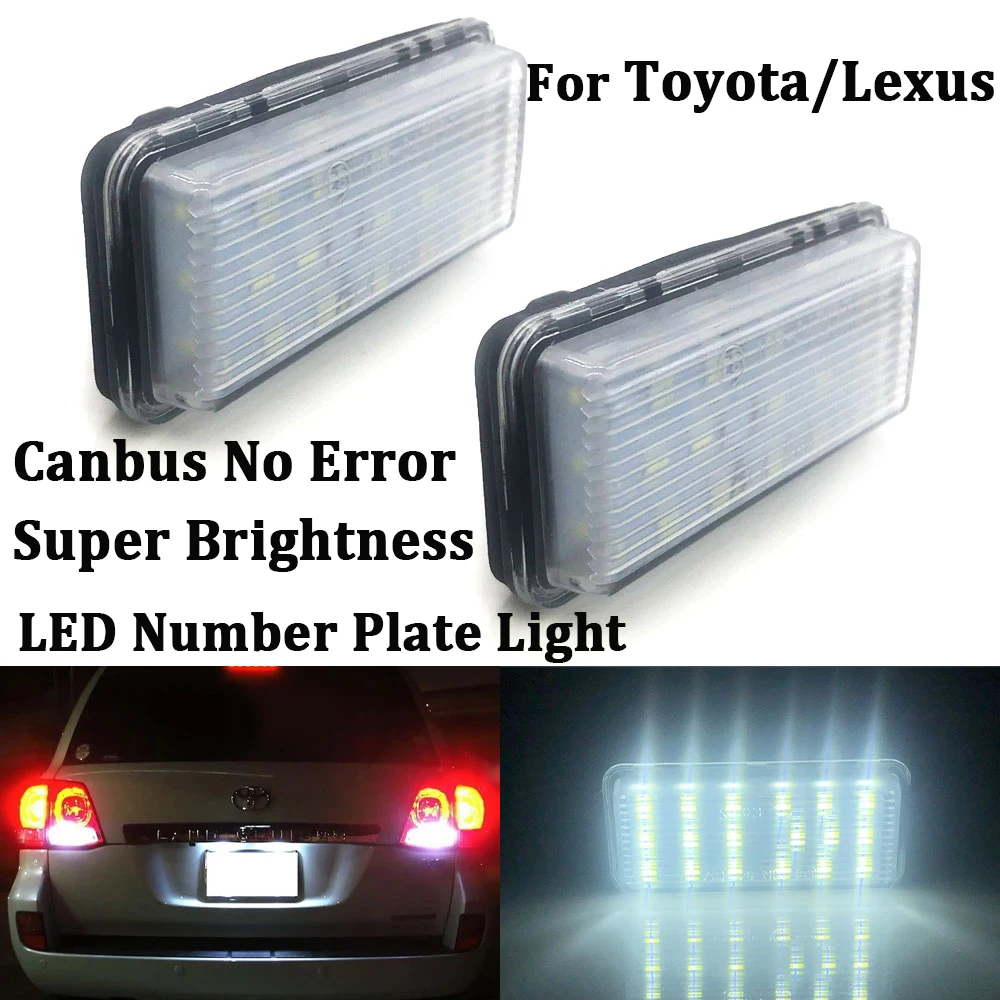 No Error Canbus Car LED Number Plate Light For Toyota Land Cruiser For Lexus GX470 LX470 LX570 Accessories License Plate Light
No Error Canbus Car LED Number Plate Light For Toyota Land Cruiser For Lexus GX470 LX470 LX570 Accessories License Plate Light