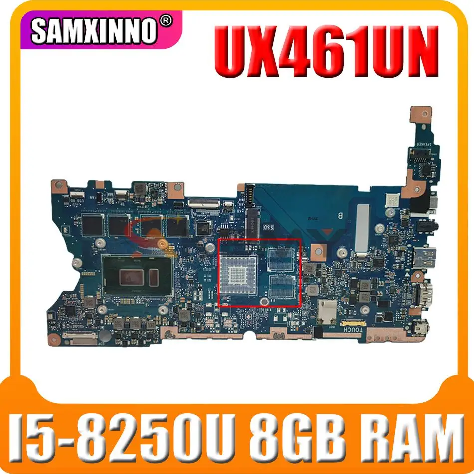 UX461UN материнская плата для ноутбука с I5-8250U CPU 8GB RAM для ASUS ZenBook UX461UN UX461U UX461F UX461FN материнская плата Laotop 
UX461UN материнская плата для ноутбука с I5-8250U CPU 8GB RAM для ASUS ZenBook UX461UN UX461U UX461F UX461FN материнская плата Laotop