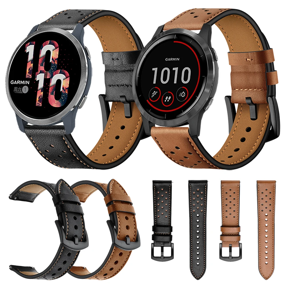 Leather Wristband For Garmin Venu 2 Venu2/Venu Sq/Vivoactive 3 4 45mm Watch Strap Band Bracelet Replace Watchband Brown / Black
Leather Wristband For Garmin Venu 2 Venu2/Venu Sq/Vivoactive 3 4 45mm Watch Strap Band Bracelet Replace Watchband Brown / Black