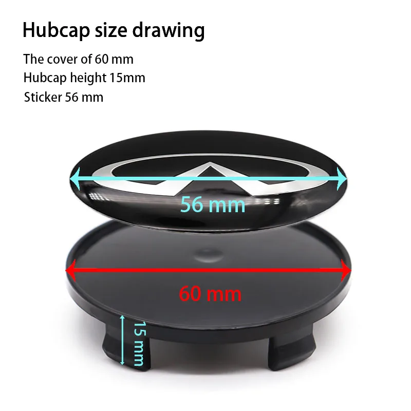 Car parts 4pcs 60mm wheel hub cover center wheel sticker car logo, suitable for Infiniti- personalized modification parts
Car parts 4pcs 60mm wheel hub cover center wheel sticker car logo, suitable for Infiniti- personalized modification parts