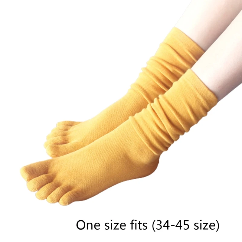 Women Spring Autumn Five Finger Long Tube Socks Simple Solid Color Soft Casual Breathable Toe Separated Cotton Hosiery Gift 
Women Spring Autumn Five Finger Long Tube Socks Simple Solid Color Soft Casual Breathable Toe Separated Cotton Hosiery Gift