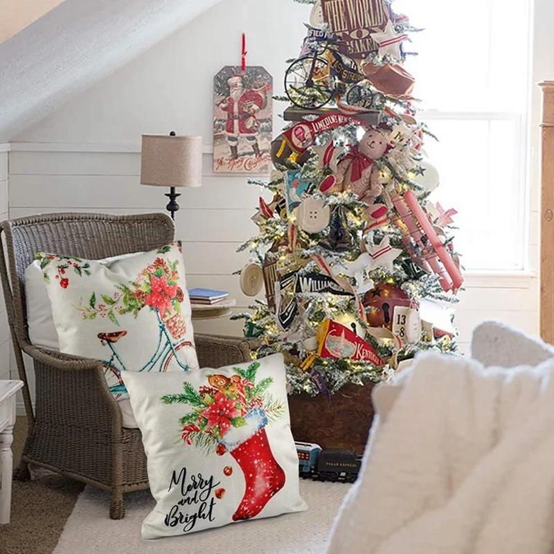 Christmas Pillow Covers Christmas Decorations Winter Holiday Farmhouse Throw Pillowcase Cotton Linen Cushion Case
Christmas Pillow Covers Christmas Decorations Winter Holiday Farmhouse Throw Pillowcase Cotton Linen Cushion Case