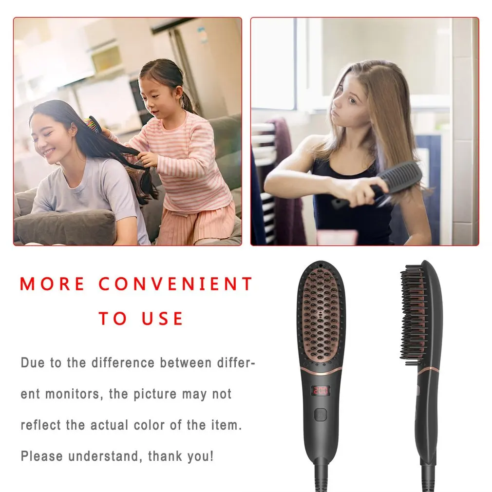LED Display Negative Ion Hair Straightening Comb Dry Wet Dual Purpose Hair Straightener Hair Straightening Brush
LED Display Negative Ion Hair Straightening Comb Dry Wet Dual Purpose Hair Straightener Hair Straightening Brush