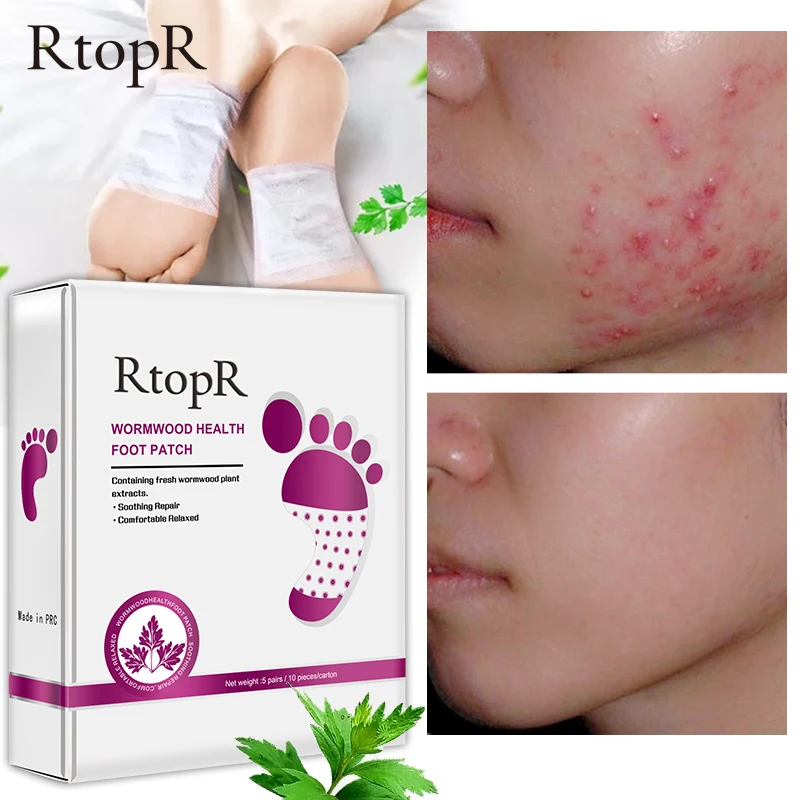 1 Box RtopR Wormwood Health Body Detox Foot Patch Effective Improve Sleep Quality Organic Detox Beauty Slimming Feet 5 pairs
1 Box RtopR Wormwood Health Body Detox Foot Patch Effective Improve Sleep Quality Organic Detox Beauty Slimming Feet 5 pairs