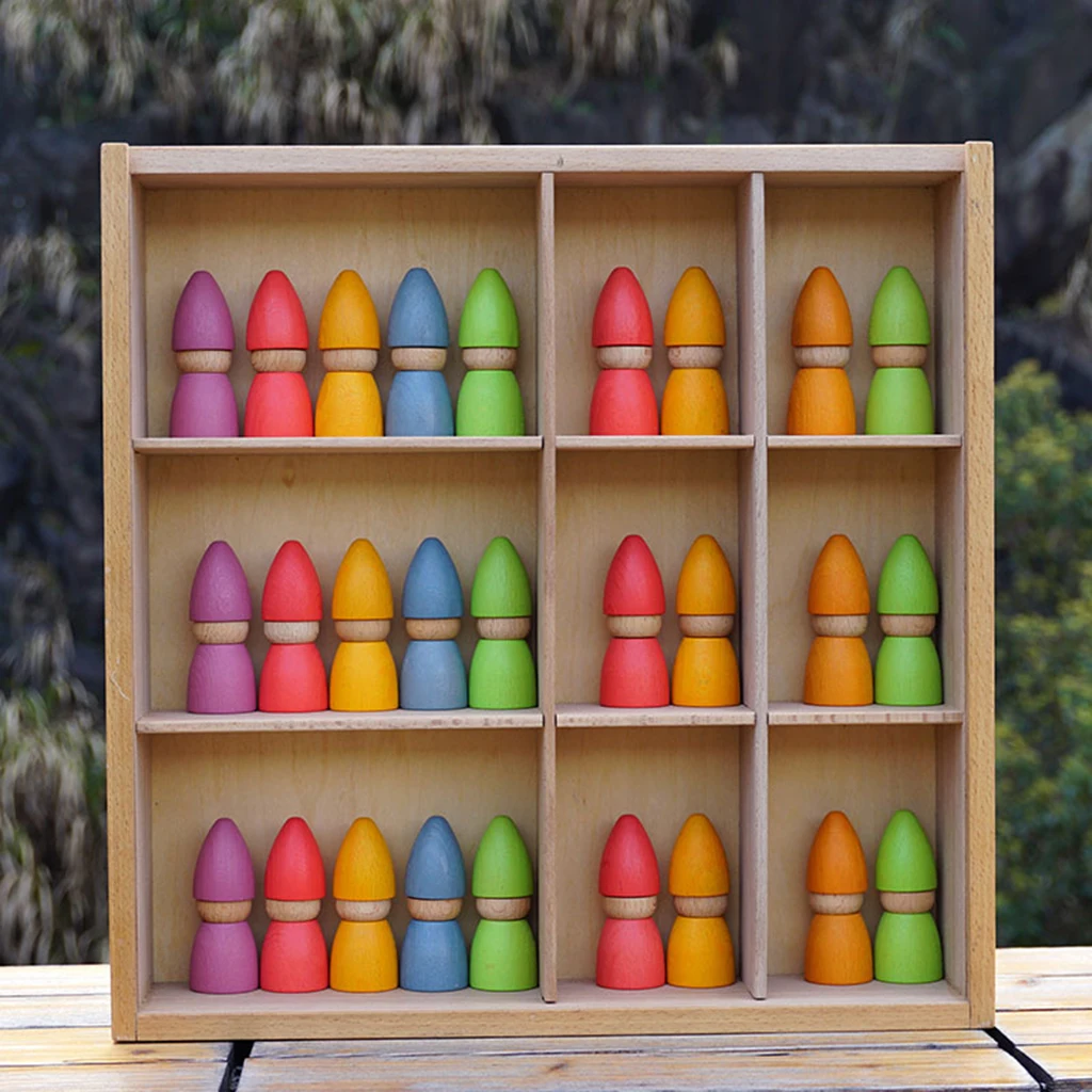 Rainbow Wooden Peg Dolls Pretend Play for Preschool Kids Early Learning
Rainbow Wooden Peg Dolls Pretend Play for Preschool Kids Early Learning