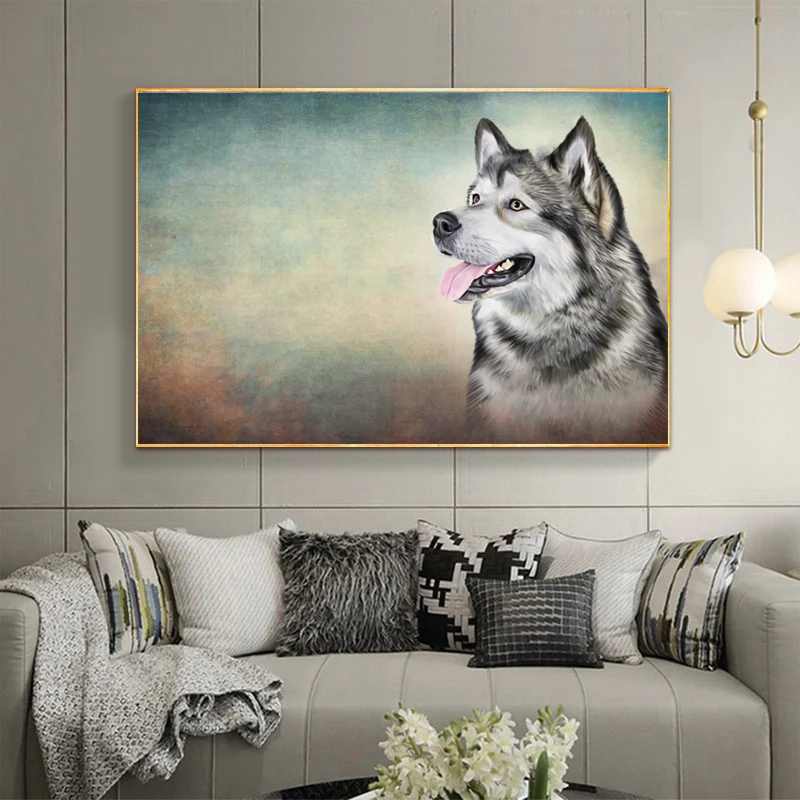 Animal Painting Wolf Poster Wall Art Canvas Posters And Prints For Living Room Decoration Decor Picture Cuadros | Дом и сад