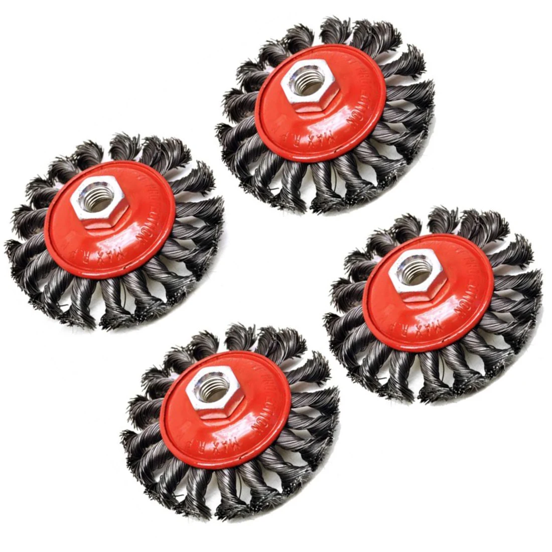4pcs 100mm / 4inch Polishing Wire Brush Wheels Scrub Tools Supplies Knot Angle Grinder TE242 For M14 Thread
4pcs 100mm / 4inch Polishing Wire Brush Wheels Scrub Tools Supplies Knot Angle Grinder TE242 For M14 Thread