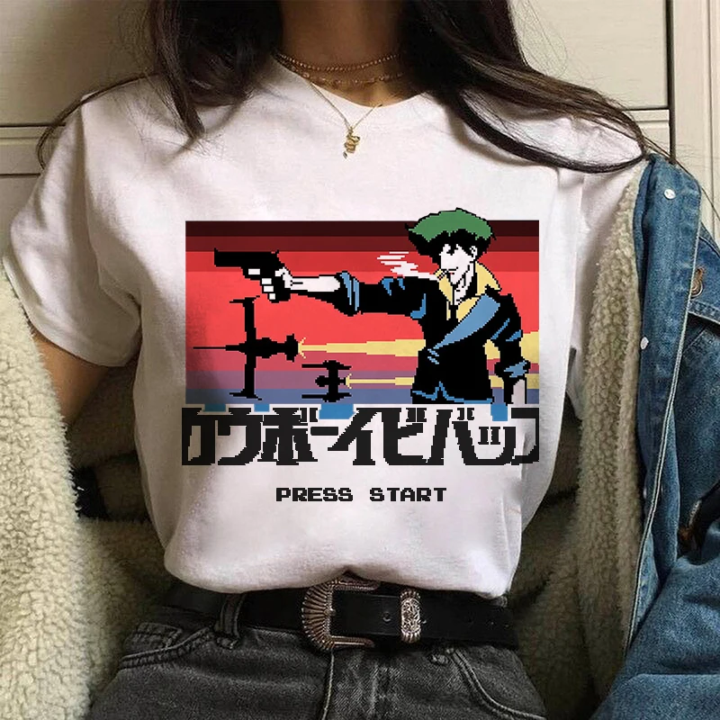 Cowboy Bebop Japanese Anime t shirt Comics Cartoon Manga Graphic Top Oversized Tee T-Shirt Casual Streetwear Female/Man
Cowboy Bebop Japanese Anime t shirt Comics Cartoon Manga Graphic Top Oversized Tee T-Shirt Casual Streetwear Female/Man
