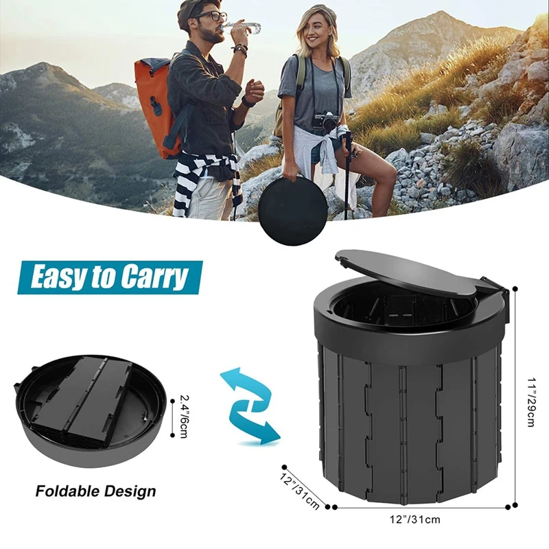 Portable Folding Toilet Travel Toilet Car Toilet Bucket Toilet Seat with Cover for Camping/Boat/Hiking/Beach
Portable Folding Toilet Travel Toilet Car Toilet Bucket Toilet Seat with Cover for Camping/Boat/Hiking/Beach