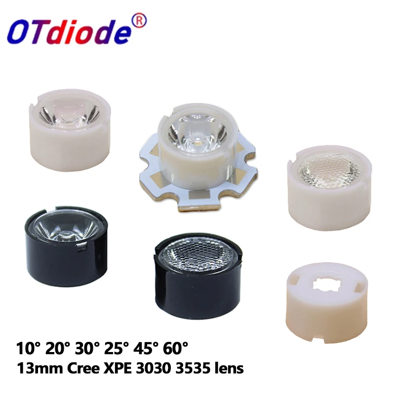 13mm 1W 3W 5W CREE LED Lens 10 30 45 60 90 Degree SMD 3535 3030 XPE XPE2 XPG XPG2 XTE Plano Reflector Collimator With Holder
13mm 1W 3W 5W CREE LED Lens 10 30 45 60 90 Degree SMD 3535 3030 XPE XPE2 XPG XPG2 XTE Plano Reflector Collimator With Holder
