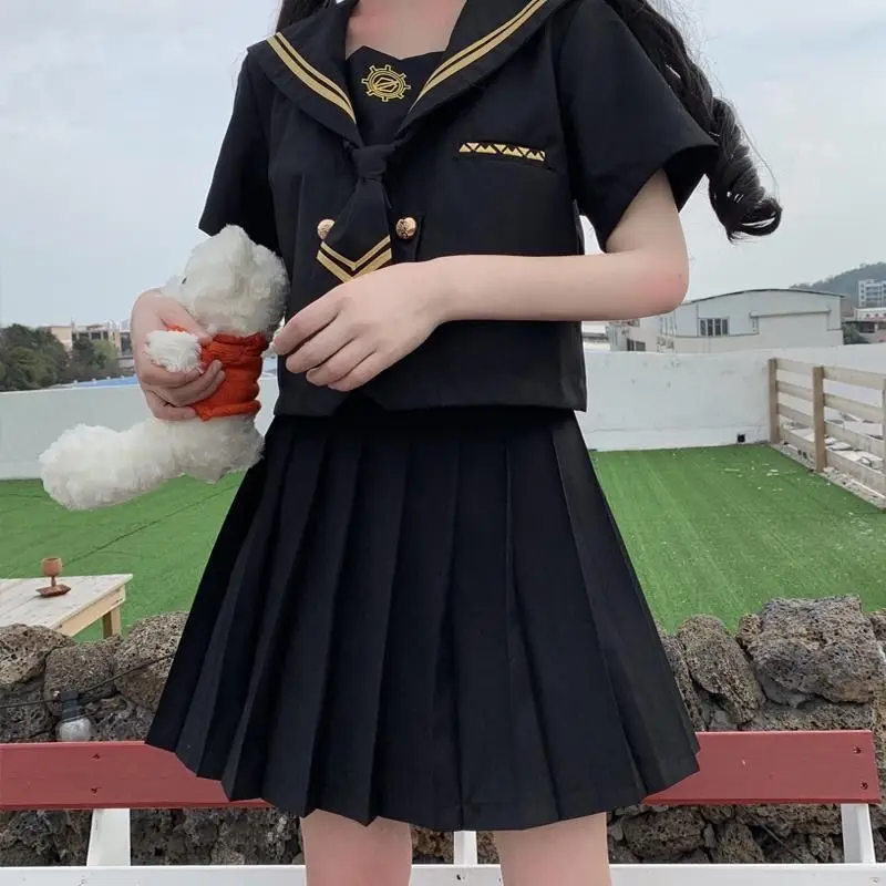 2021 Spring Autumn Long sleeve Japanese JK Sets School Uniform Girls Musketeers High School Women Novelty Sailor Suits Uniforms 
2021 Spring Autumn Long sleeve Japanese JK Sets School Uniform Girls Musketeers High School Women Novelty Sailor Suits Uniforms