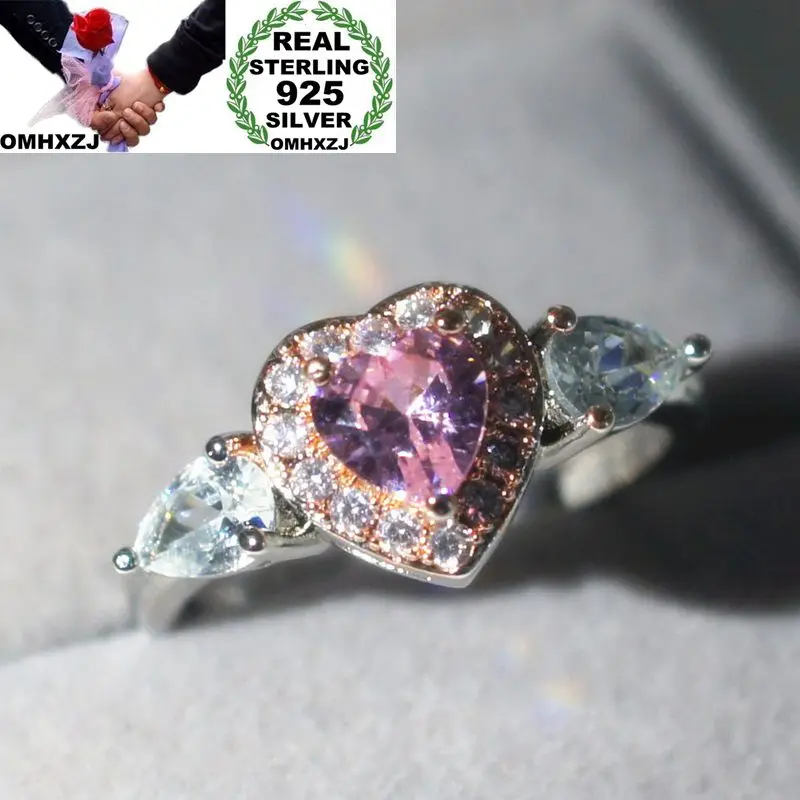 OMHXZJ Wholesale European Fashion Woman Girl Party Wedding Gift Heart AAA Zircon 925 Sterling Silver 18KT Rose Gold Ring RR374
OMHXZJ Wholesale European Fashion Woman Girl Party Wedding Gift Heart AAA Zircon 925 Sterling Silver 18KT Rose Gold Ring RR374