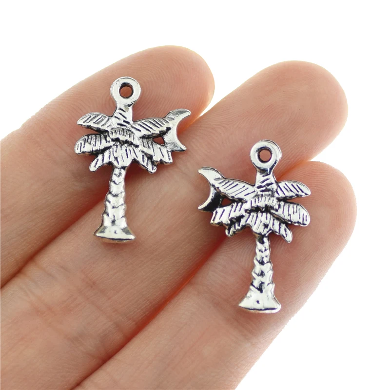 15pcs 21x14mm Antique Silver Color Coconut Tree Charms Pendant for Jewelry Making DIY Jewelry Findings
15pcs 21x14mm Antique Silver Color Coconut Tree Charms Pendant for Jewelry Making DIY Jewelry Findings