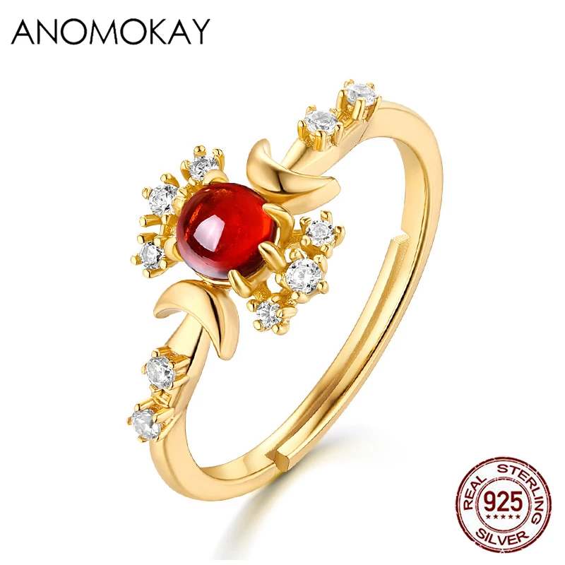 Anomokay Romantic Red Round Crystal Gold Color Women Lover Rings 100% 925 Sterling Silver White CZ Crown Rings for Wedding Party
Anomokay Romantic Red Round Crystal Gold Color Women Lover Rings 100% 925 Sterling Silver White CZ Crown Rings for Wedding Party