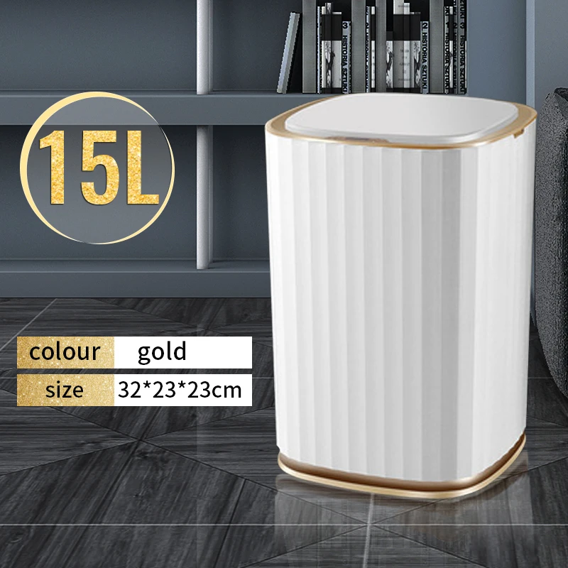 Automatic Induction Waterproof Sensor Trash Can Large Capacity Trash Can 15L Garbage Bin with Lid for Kitchen Toilet Bathroom
Automatic Induction Waterproof Sensor Trash Can Large Capacity Trash Can 15L Garbage Bin with Lid for Kitchen Toilet Bathroom