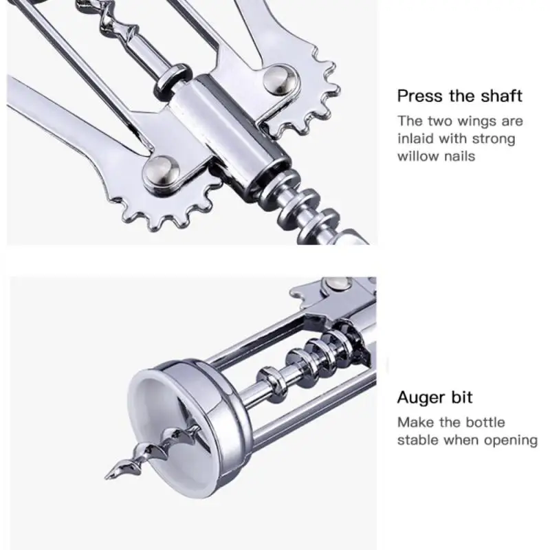 New Professional Zinc Alloy Wine Bottle Opener Portable Handle Pressure Corkscrew Red Wine Opener For Kitchen Bar Supplies Tool
New Professional Zinc Alloy Wine Bottle Opener Portable Handle Pressure Corkscrew Red Wine Opener For Kitchen Bar Supplies Tool