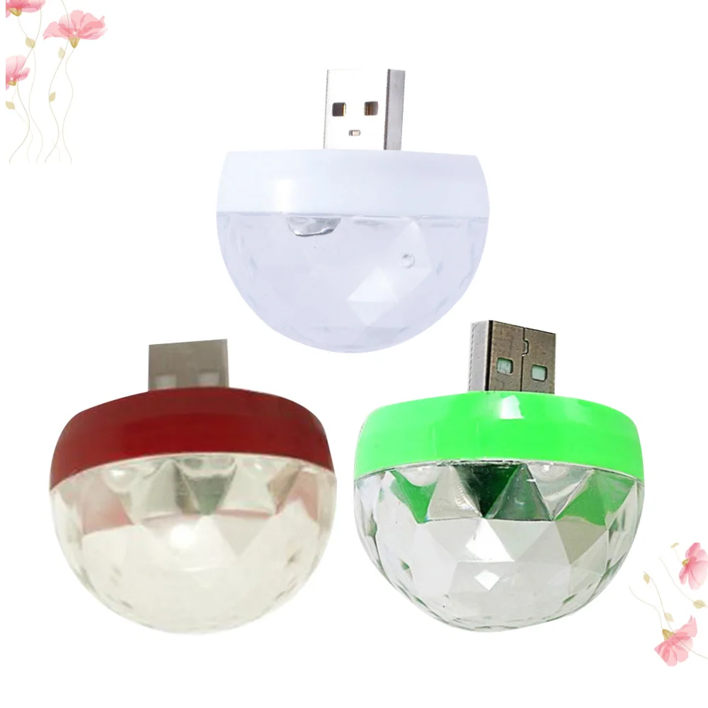 3pcs LED Voice Control Mini Stage Lamp Crystal Light Lamp Multicolor Decorative Mobile Phone USB Lamp For Disco Ktv Party (
3pcs LED Voice Control Mini Stage Lamp Crystal Light Lamp Multicolor Decorative Mobile Phone USB Lamp For Disco Ktv Party (