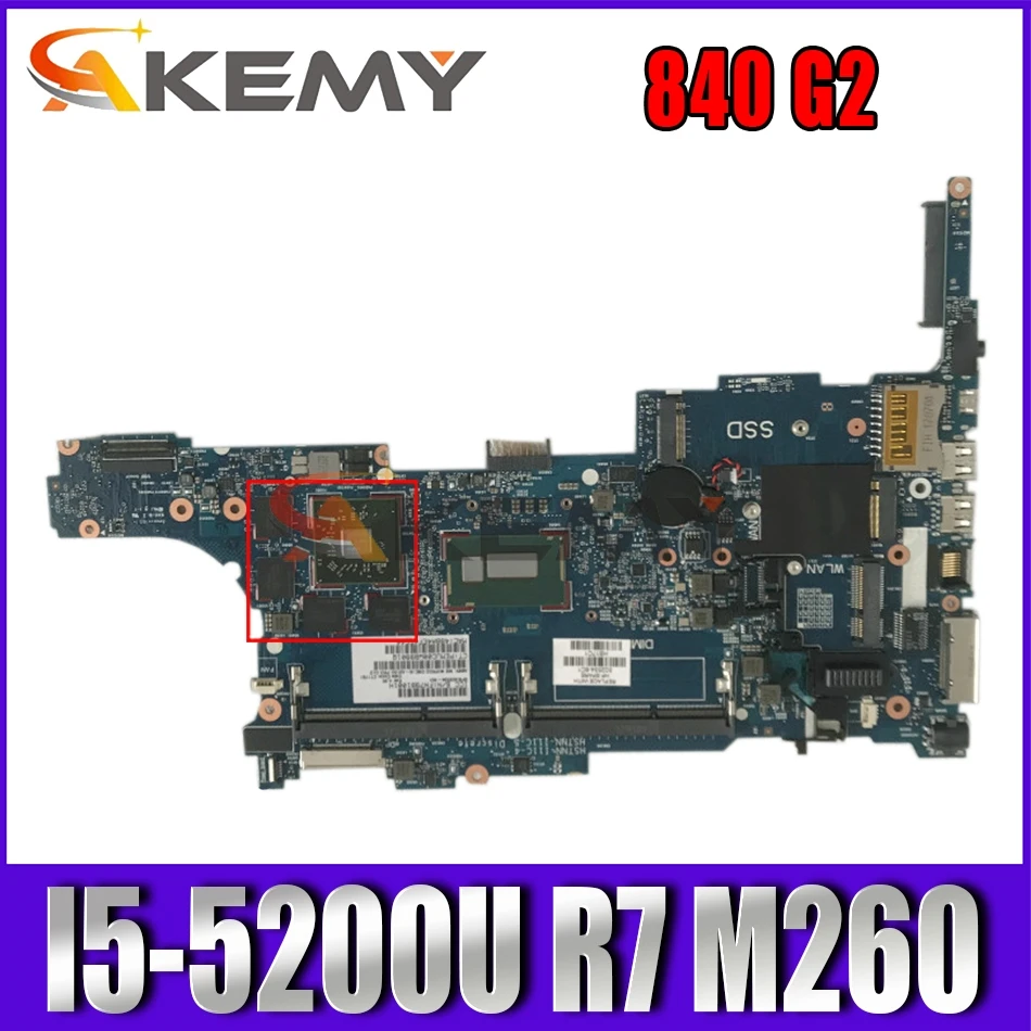 Akemy 802789-001 802789-601 6050A2637901-MB-A02 For HP EliteBook 840 G2 Laptop motherboard SR23Y I5-5200U R7 M260 Graphics
Akemy 802789-001 802789-601 6050A2637901-MB-A02 For HP EliteBook 840 G2 Laptop motherboard SR23Y I5-5200U R7 M260 Graphics