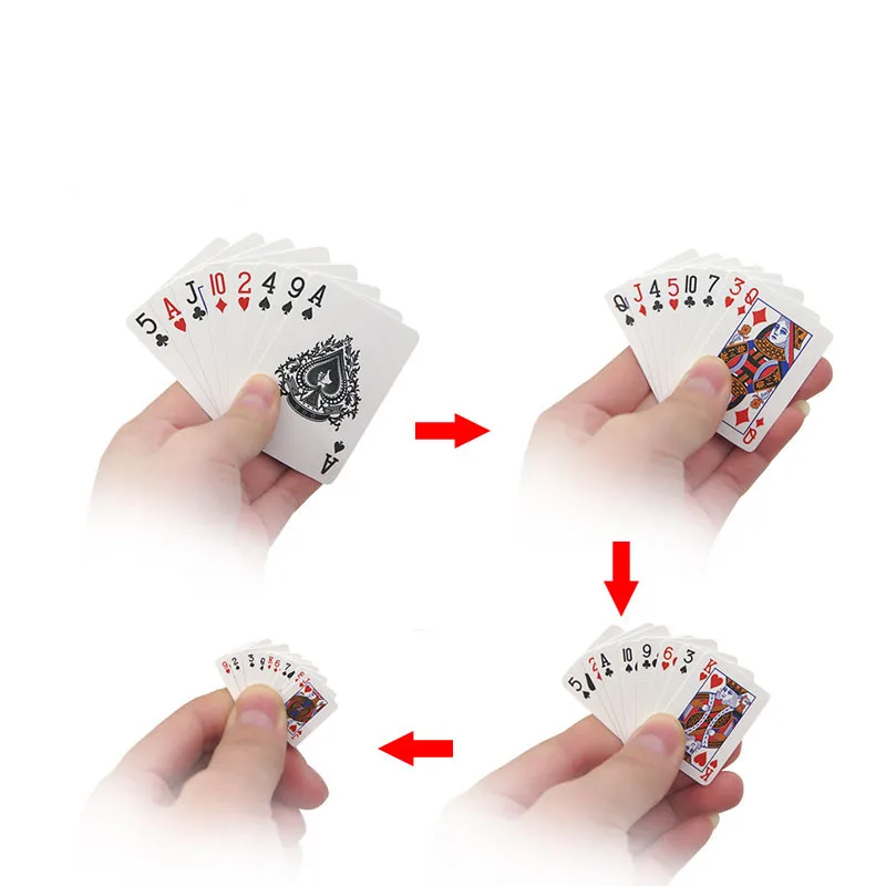 1set Shrinking Cards Magic Tricks Magician Stage Close Up Street Illusions Gimmicks Props Mentalism Funny Big to Small Magia
1set Shrinking Cards Magic Tricks Magician Stage Close Up Street Illusions Gimmicks Props Mentalism Funny Big to Small Magia