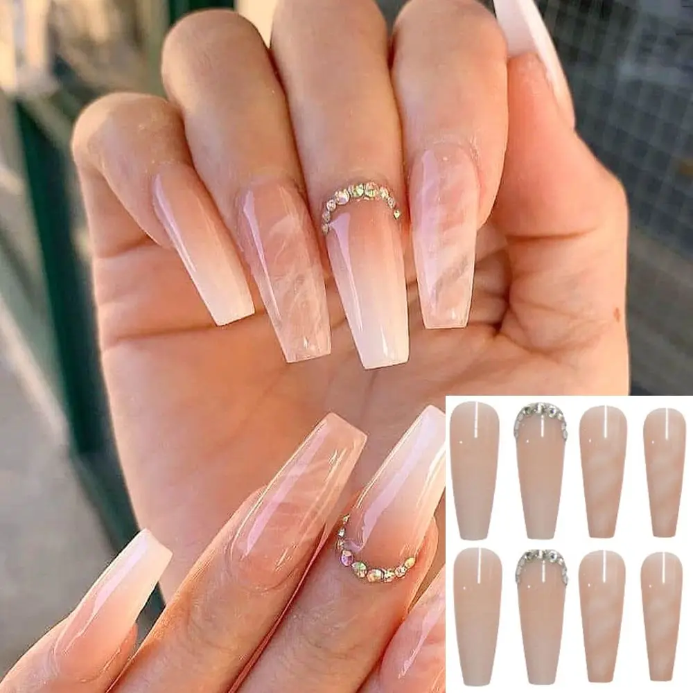 24pcs/Box Detachable Rhinestone Ballerina False Nails Wearable Fake Nails Full Cover Nail Tips
24pcs/Box Detachable Rhinestone Ballerina False Nails Wearable Fake Nails Full Cover Nail Tips