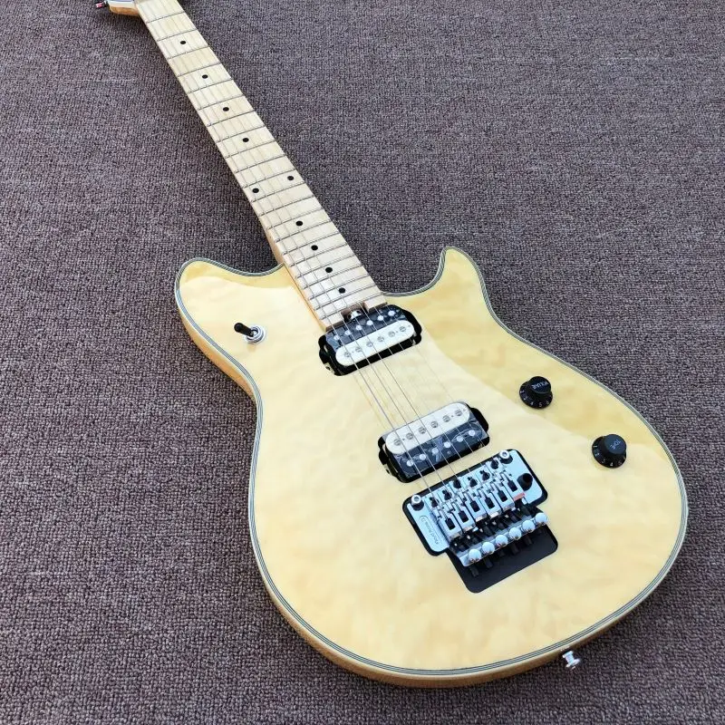 High Quality Electric Guitar Solid Basswood body Quilted Maple Top Maple Neck Natural Color Floyed Rose Bridge
High Quality Electric Guitar Solid Basswood body Quilted Maple Top Maple Neck Natural Color Floyed Rose Bridge