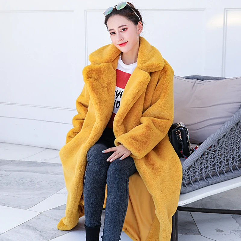 Winter Coat Women Faux Rabbit Hair Fur Coat Korean Imitation Mink Hair Long Jacket Loose Thick Warm Faux Fur Jacket Parka Tide
Winter Coat Women Faux Rabbit Hair Fur Coat Korean Imitation Mink Hair Long Jacket Loose Thick Warm Faux Fur Jacket Parka Tide